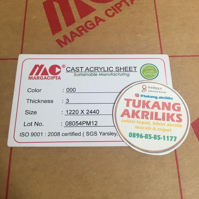 

Akrilik 3mm Bening Acrylic Clear Marga Cipta 20x30cm murah ready stock