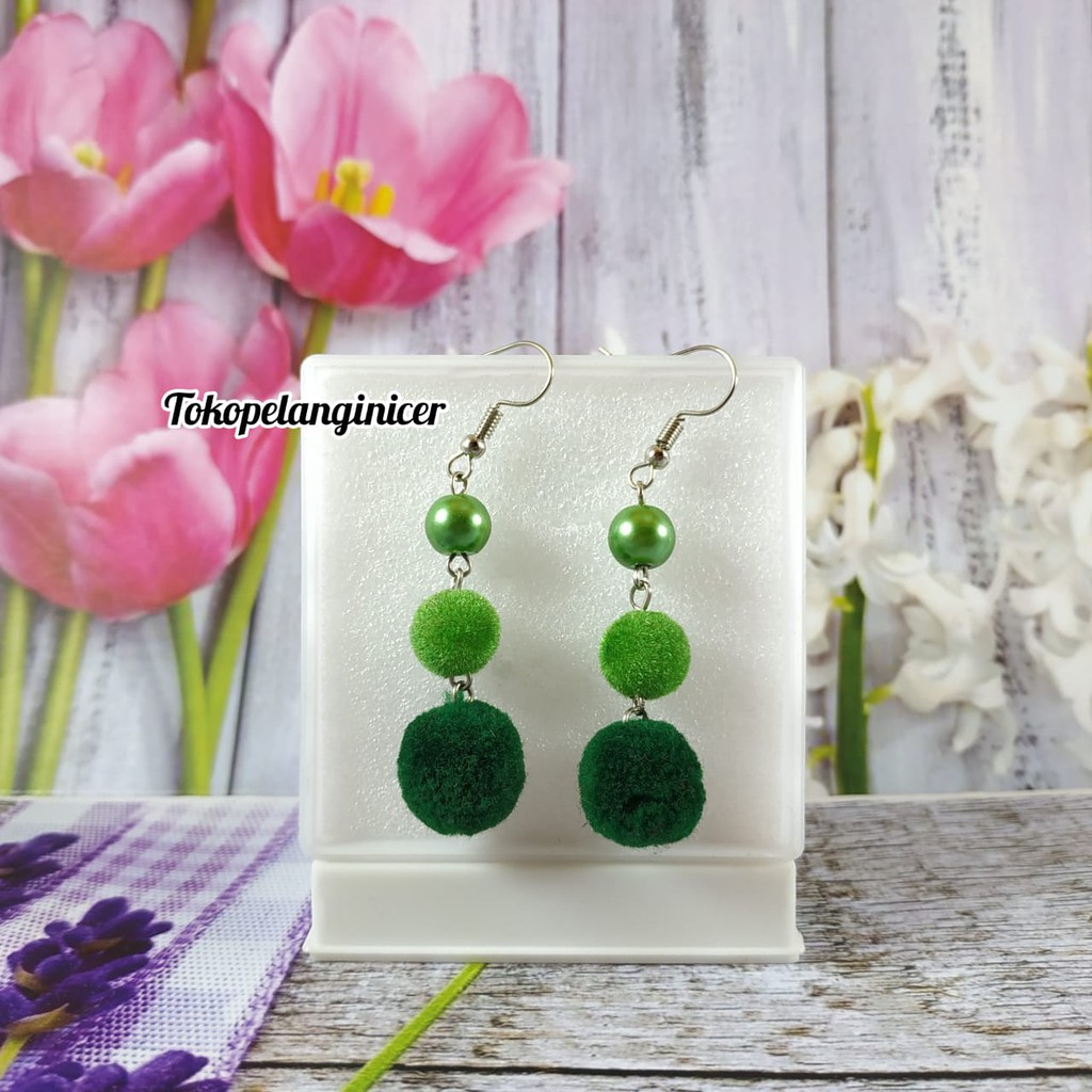 Anting Kekinian fashion  BALPOM (Baldu Pompom )unik By Tokopelanginicer