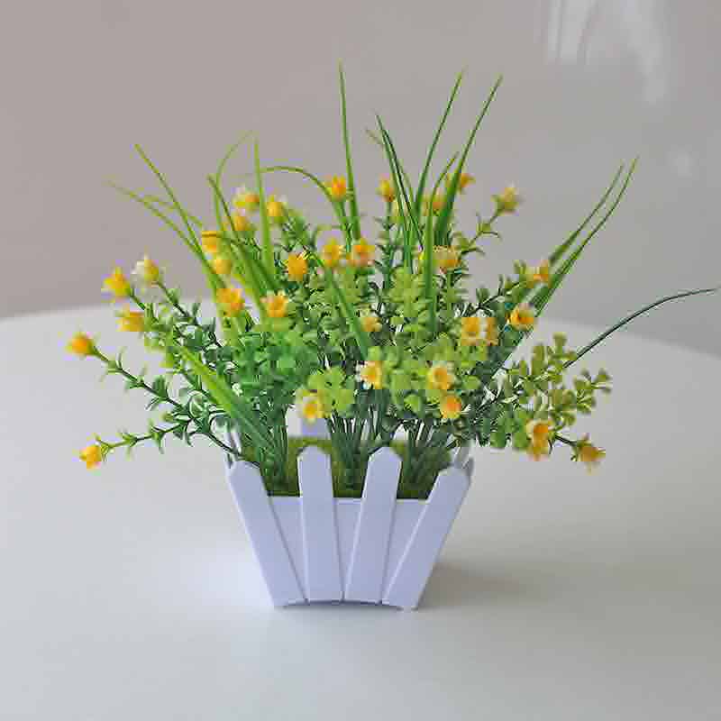 MOGYMOGY PT56 Pot Tanaman Hias Bunga Hias Plastik Ornamen Pot Bongsai Artificial Flower Decoration