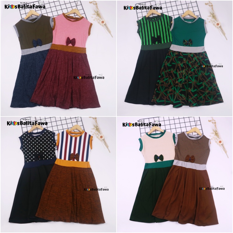 Dress Lala Uk 8-9 Th / Dress Anak Perempuan Baju Cewek Yukensi Dres Batik Murah Casual Pesta Adem