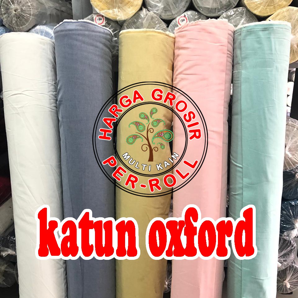 Bahan Kain Katun Cotton Oxford Cembrai Grosir 1 Roll 50 Yard Lebar 1 45 Meter Shopee Indonesia