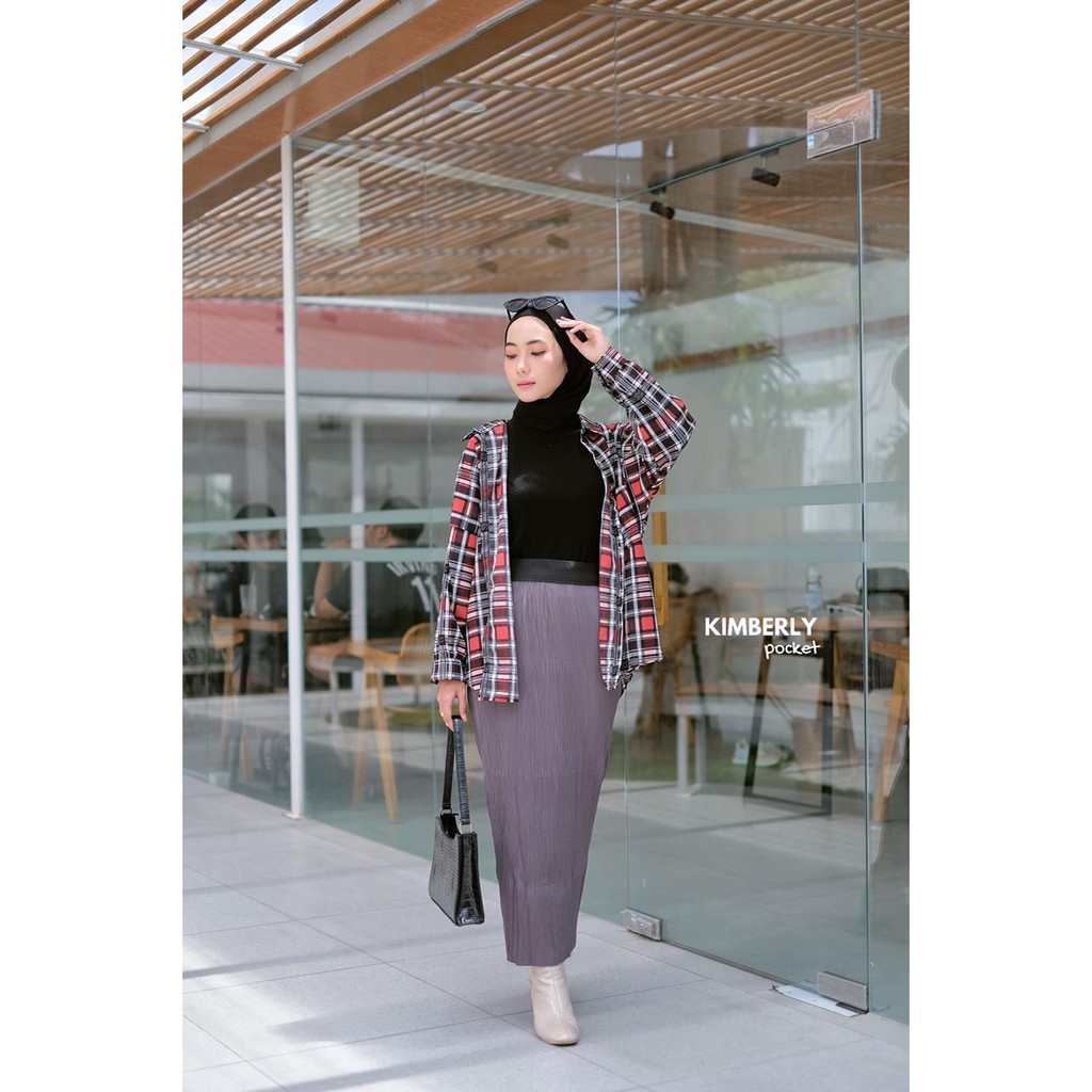 garmensolo || KEMEJA WANITA MODEL TARTAN CROP/ KEMEJA WANITA BAHAN WOLFIS / TUNIK JUMBO PREMIUM BLOUSE TARTAN LENGAN BALON MIZU KOREAN STYLE | KEMEJA FLANEL WANITA NUMMA-6