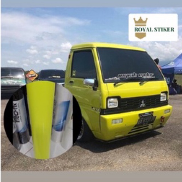 STIKER MOBIL DAN MOTOR WARNA KUNING LEMON
