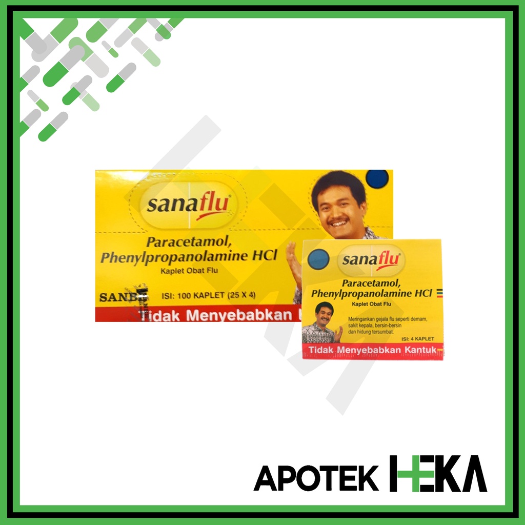 Sanaflu PE Kaplet Box isi 25x4 Tablet - Obat Flu Pilek (SEMARANG)