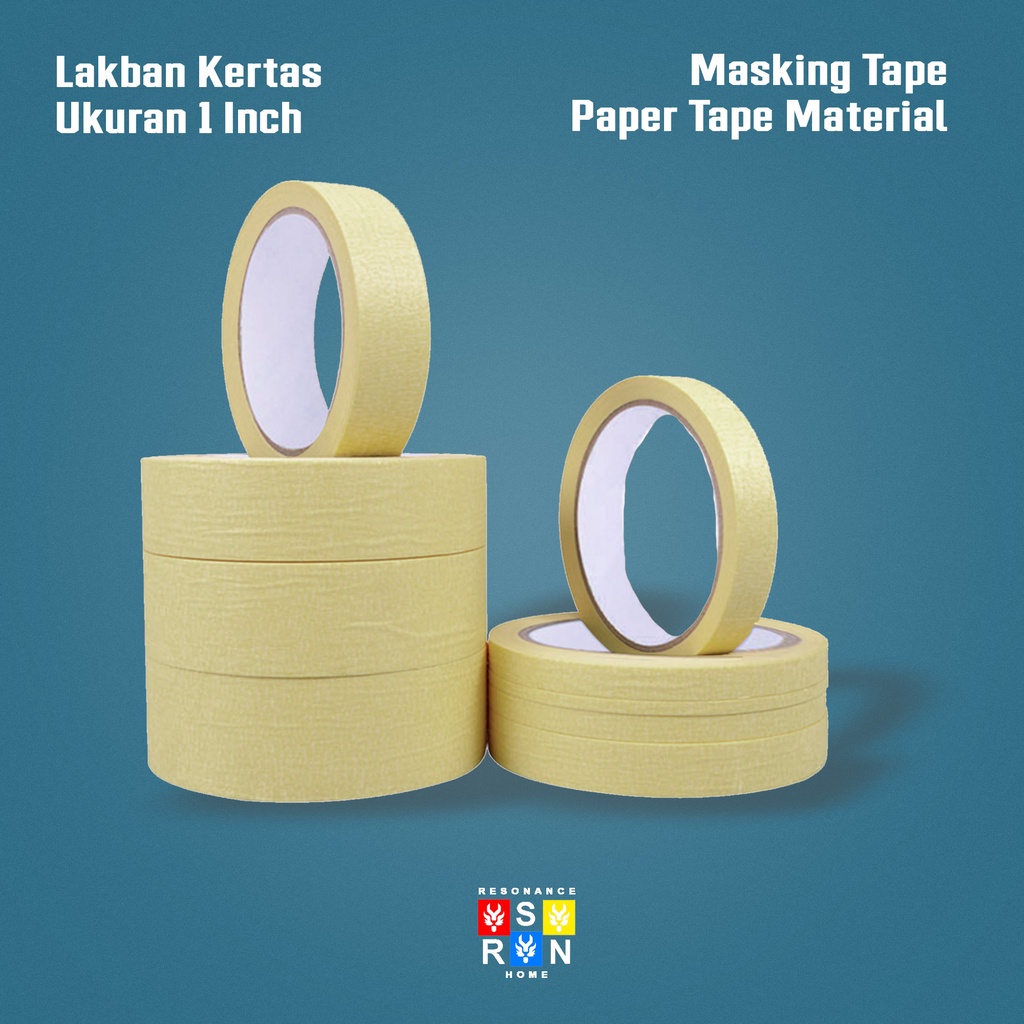 Masking Tape 1 inch l Lakban Kertas l Isolasi Resonance Home