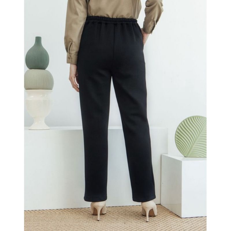 Celana Pensil Basic Pants Celana Kerja Wanita Pinggang Karet Casual Dan Simple Ootd Kekinian