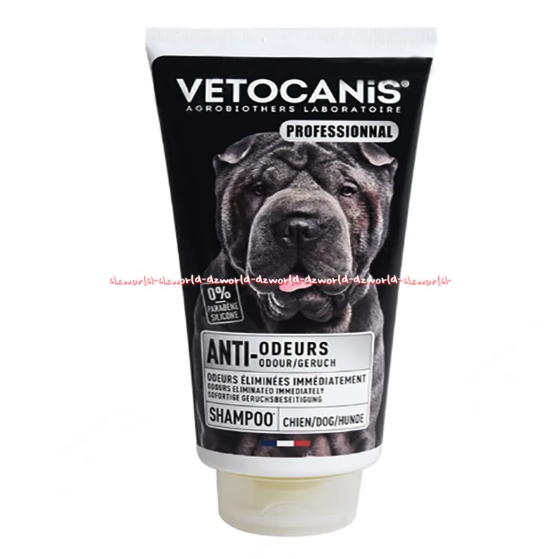 Vetocanis Professionnal 300ml Dog Shampo Anjing Anti Odeurs Chute Allergenique Demange Groowming Anjing Hewan Tube Vetocanic Vetocani Fetocanis