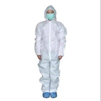 BAJU APD/BAJU PELINDUNG/APD SUIT/SAFETY SUIT/MODEL COVERALL (warna putih) (ready)