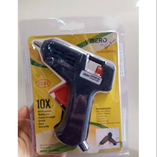 GLUE GUN ALAT LEM TEMBAK VISERO HOT MELT LILIN KECIL 20W 20 WATT SWITCH ON OFF