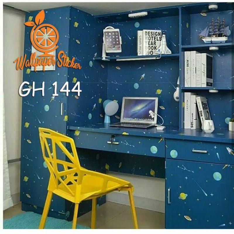 WALPAPER STIKER DINDING MOTIF LUAR ANGKASA MURAH