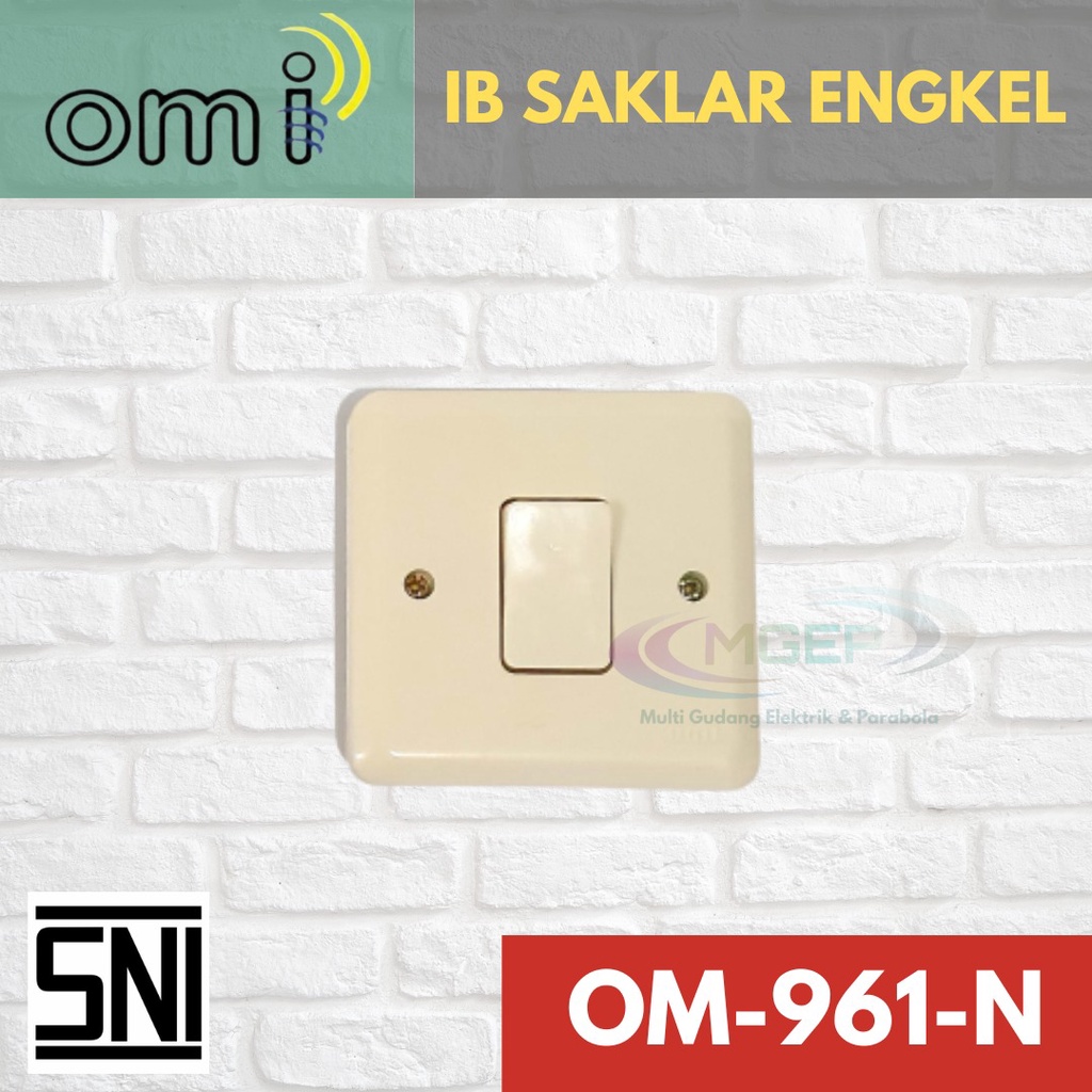 Omi Saklar Engkel Single Inbow Tanam Original SNI Super Murah OB 961N