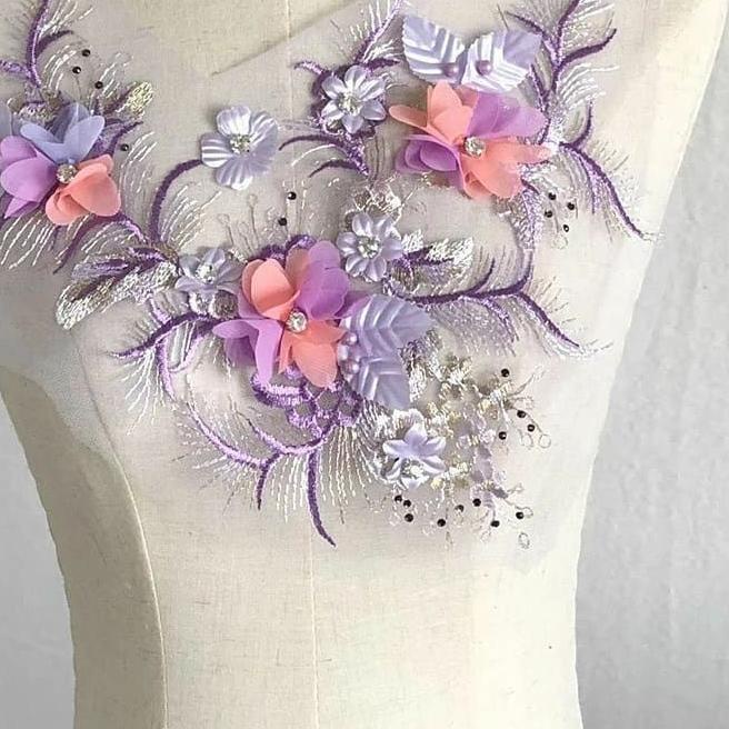 ✹ lace bordir bunga 3d import,aplikasi bordit ♬