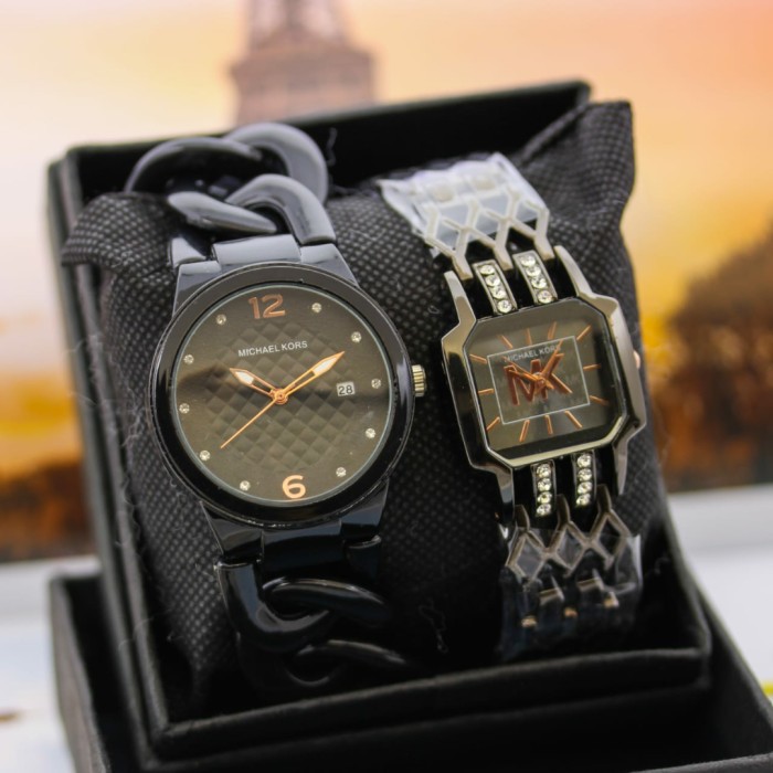 PROMO Jam Wanita MK kepang MK rantai E9095 3 7cm box batrei cadangan