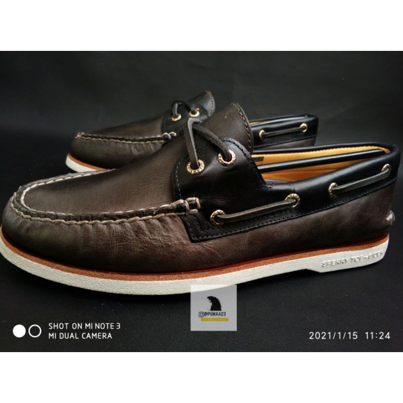 Sperry Topsider Gold Cup Rivingston Grey Original + Free kaos kaki