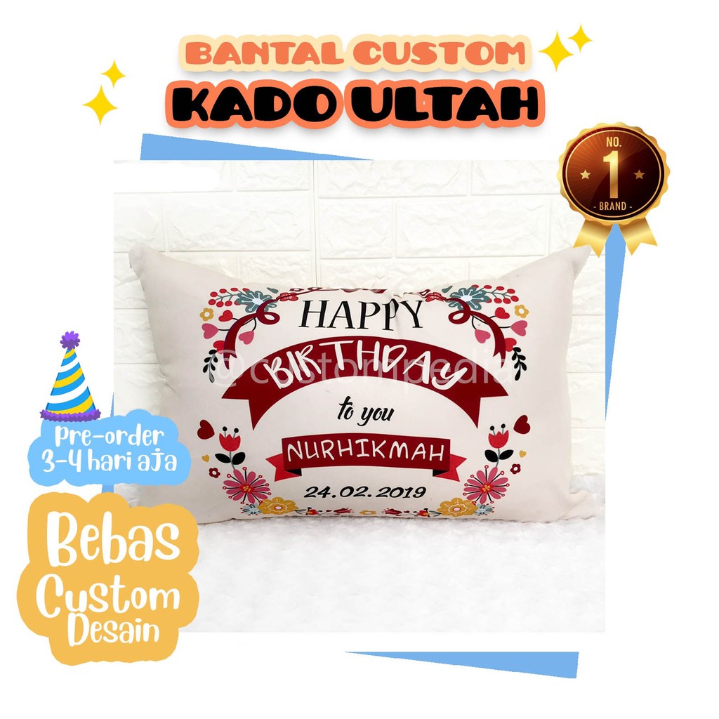 BANTAL CUSTOM / KADO UNIK / HADIAH WISUDA ULANGTAHUN WEDDING BIRTHDAY BONEKA