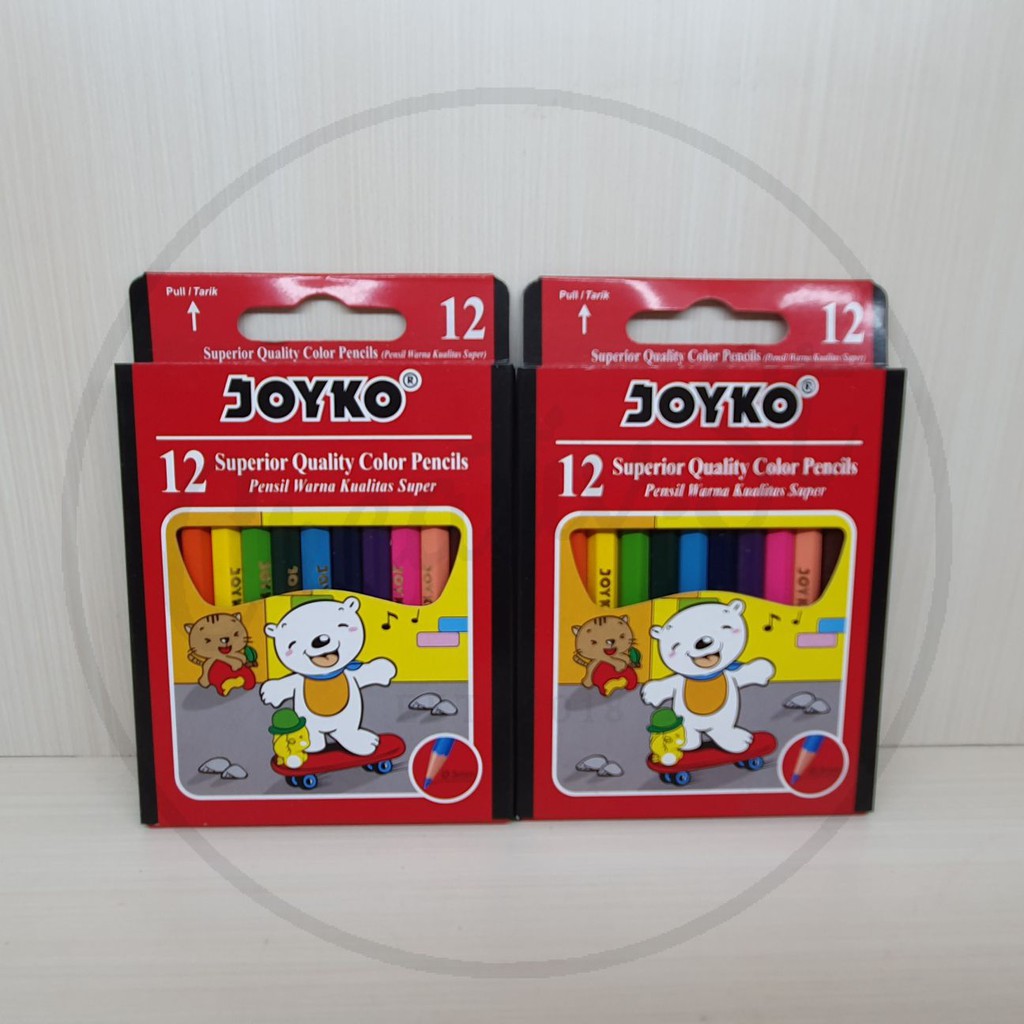 

JOYKO Pensil 12 Warna Pendek Half Color Pencil
