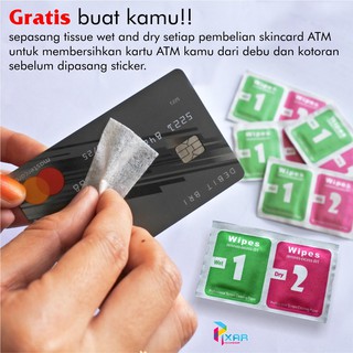 STICKER PELINDUNG KARTU SKIN CARD ATM SIM KTP E-MONEY STIKER MOTIF STAR