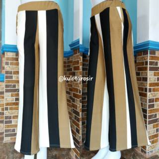  PALING LAKU Celana  kulot  Motif SALUR Mat crepe bahan  