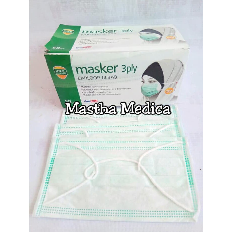 Masker Debu Masker Jilbab Hijab Kerudung Masker Karet Hijau