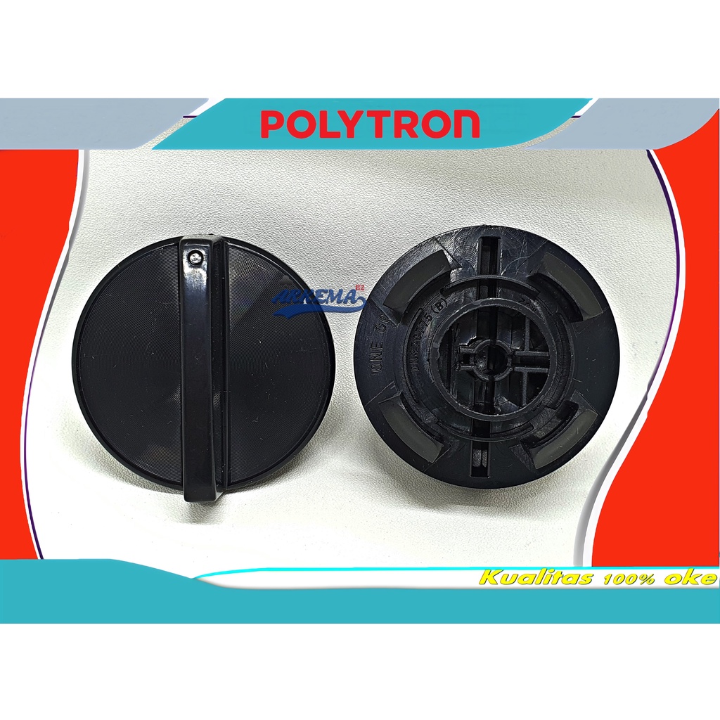 KNOP MESIN CUCI POLYTRON HITAM / TOMBOL MESIN CUCI POLYTRON / PEMUTAR TIMER  POLYTRON ORI | KENOP