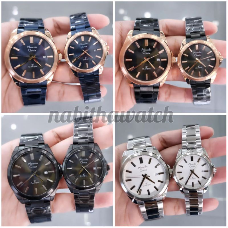 Jam Tangan Couple Alexandre Christie Classic Steel AC8663 New 8663 Original Garansi Resmi