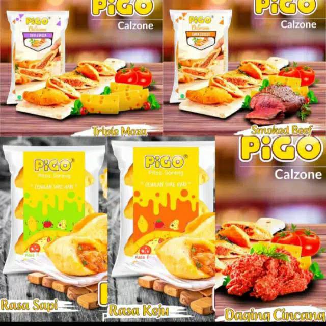 

PITZA GORENG PIGO CALZONE DAGING CINCANG, SMOKED BEEF, TRIPLE