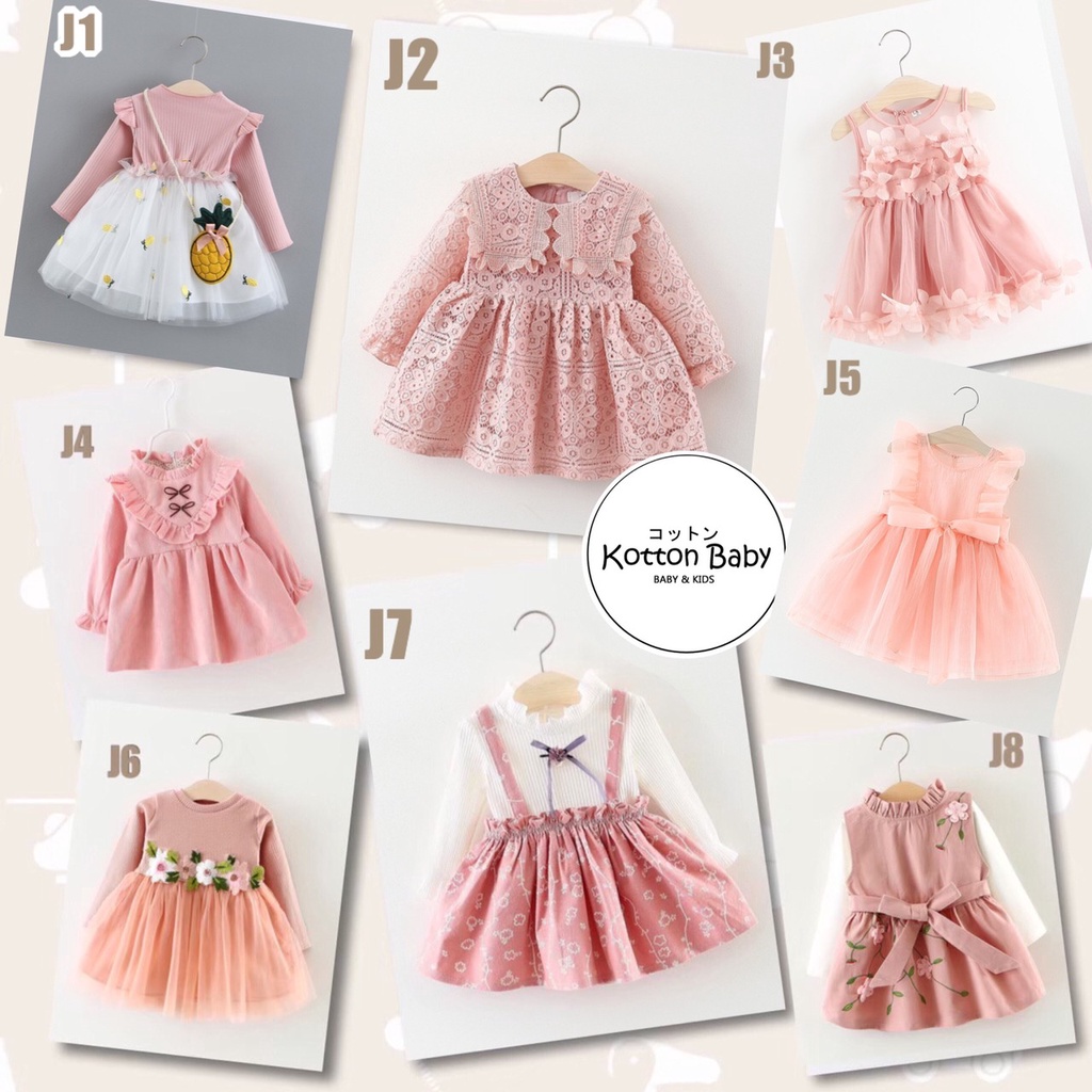6-36bln DRESS ANAK [KUALITAS IMPOR] vol.J GAUN BAYI ELEGAN PESTA ANAK BAYI PEREMPUAN Catalog H L i