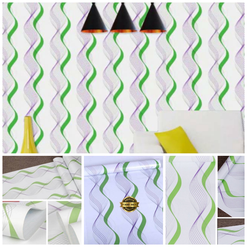 BISA COD - Wallpaper Dinding Wallpaper Stiker Ukuran 45Cm X 10Meter Bahan Pvc Premium High Quality Motif Salurr