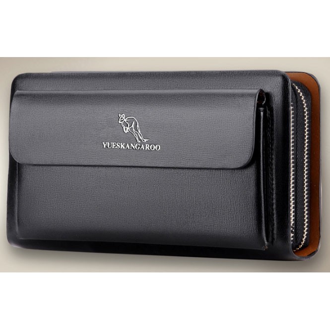 Dompet Clutch Wanita Bahan Kulit - 007 - OKFH02BK Black