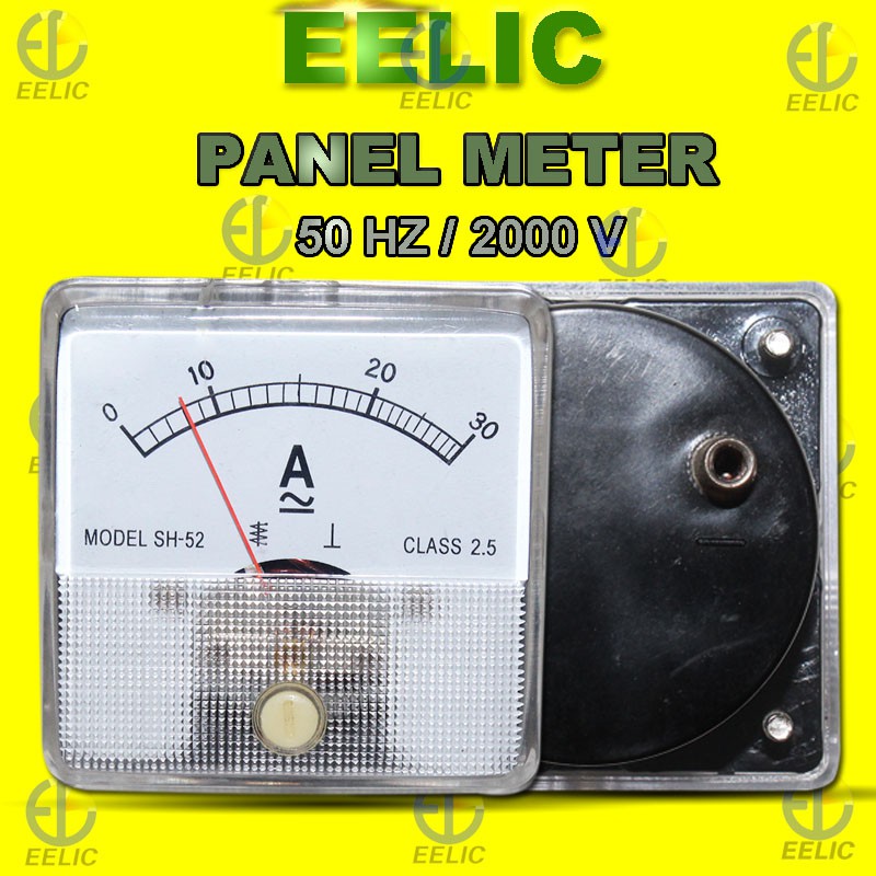 EELIC PAM-52 -A30-1 Panel AC/DC Ampere Meter Analog Program 52 Standart Internasional