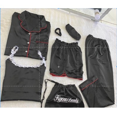 SET PIYAMA SATEN PREMIUM 7IN1 & RAYON 7IN1 READY STOK Kyoro Beauty 7 in 1 - celline-7