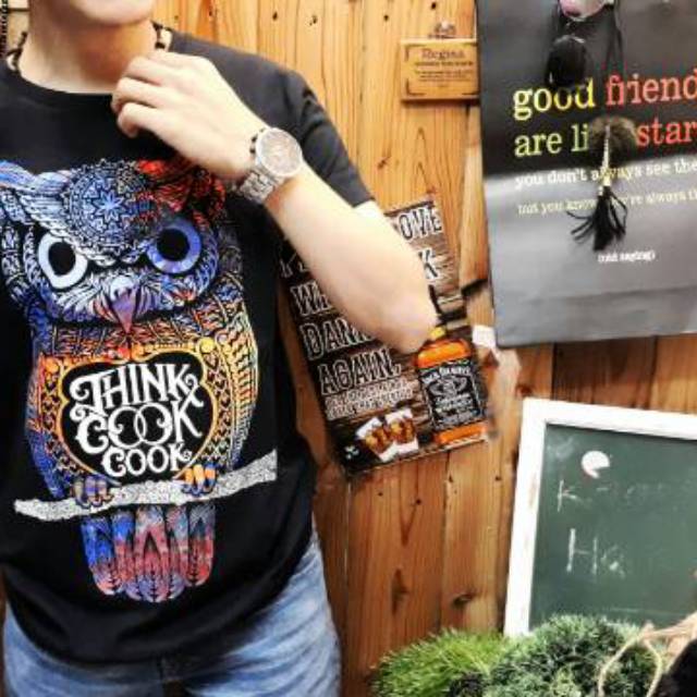 Black owl/ kaos pria .owl