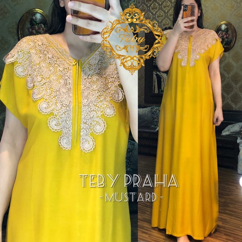 Daster arab Teby Praha-Mustard/kuningkunyit