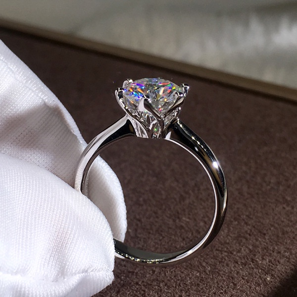 Cincin Pertunangan Untuk Wanita | Set Cincin Moissan Aksen Berlian | Perhiasan Untuk Pasangan | Aksesoris Pria Dan Wanita