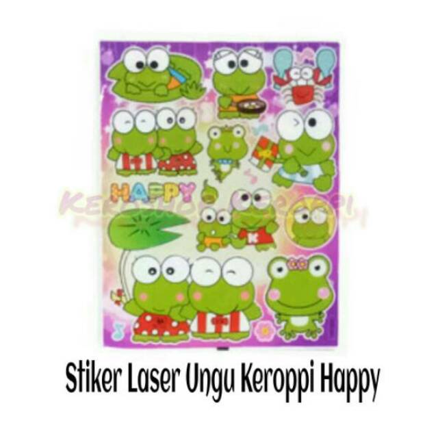 

Keroshop Keroppi Stiker Laser Ungu Happy