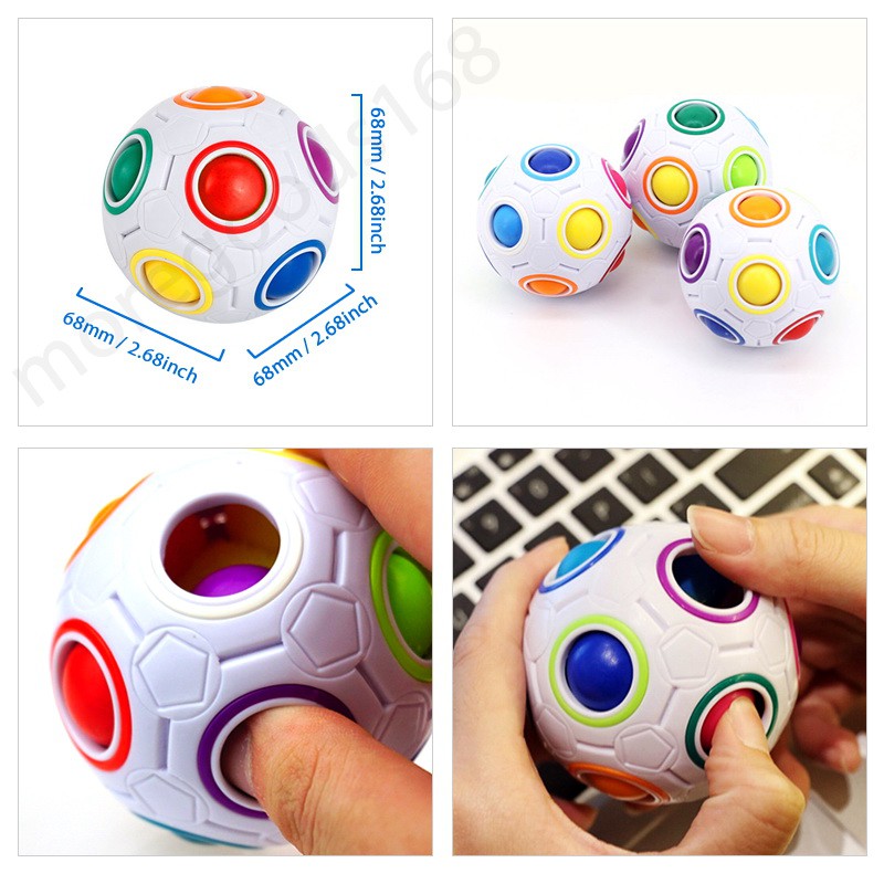 Pendidikan Rainbow Ball Magic Cube Permainan Puzzle Kecerdasan Kecepatan Hadiah Mainan Anak