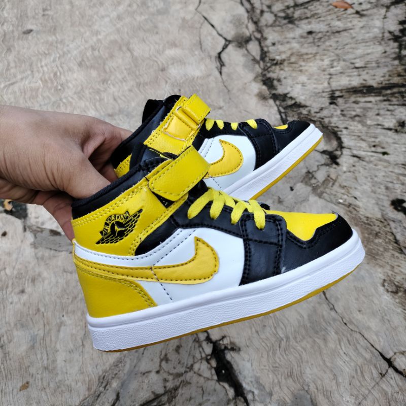 SEPATU KIDS JORDAN KUNING PREMIUM HIGH QUALITY SEPATU BASKET ANAK