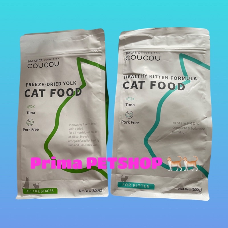 COUCOU CAT FOOD DRY 500gr ADULT KITTEN MAKANAN KUCING KERING ANAK KUCING DAN INDUK KUCING