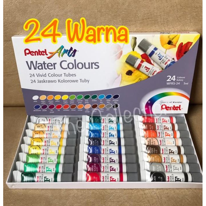 

Atk0460Pt 24 Warna Cat Air Pentel Wfrs 24 Water Colour Art Color Arts