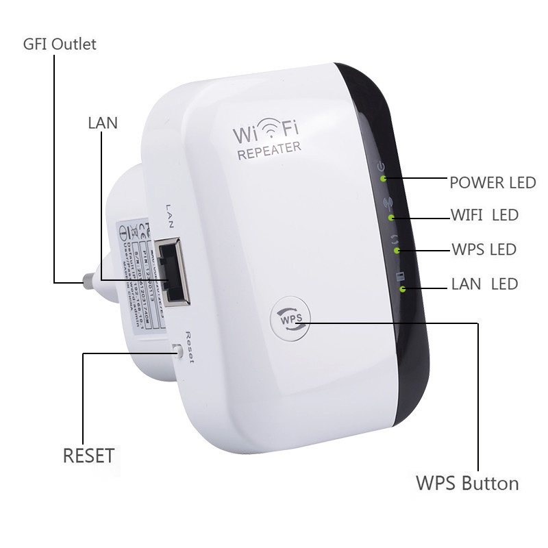 Wifi Repeater wifi 300Mbps Access Point Wireless Penguat Sinyal Amplifier Signal Booster - Wifi Extender - Penguat Signal Wifi