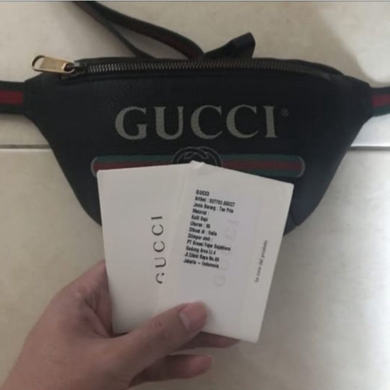 Gucci Print Leather Belt Bag Original Erv05