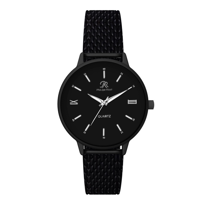 PhiLipe Ricci Jam Tangan Wanita Terbaru Analog Original Arloji Perempuan Kecil Modern WKOB1 Free Box-Hitam