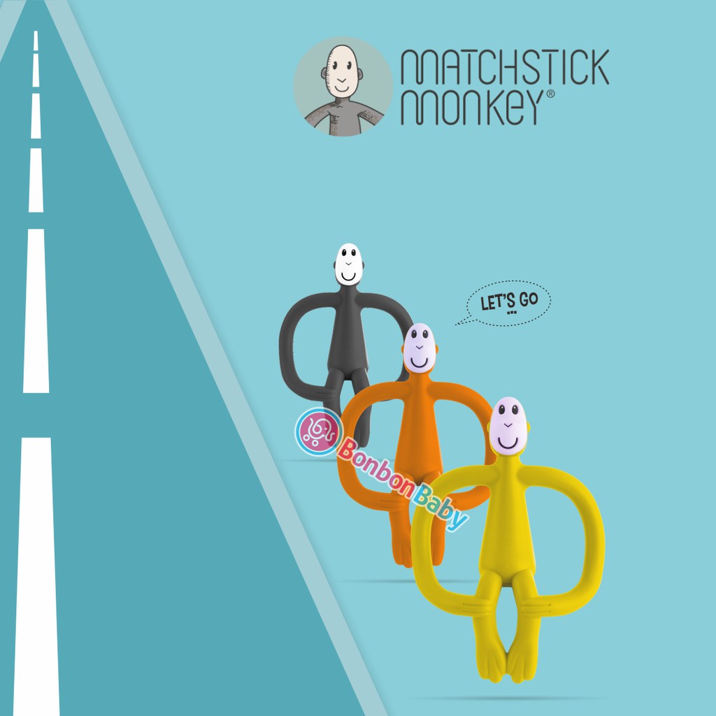 Matchstick Monkey Teether + Silicone Toothbrush