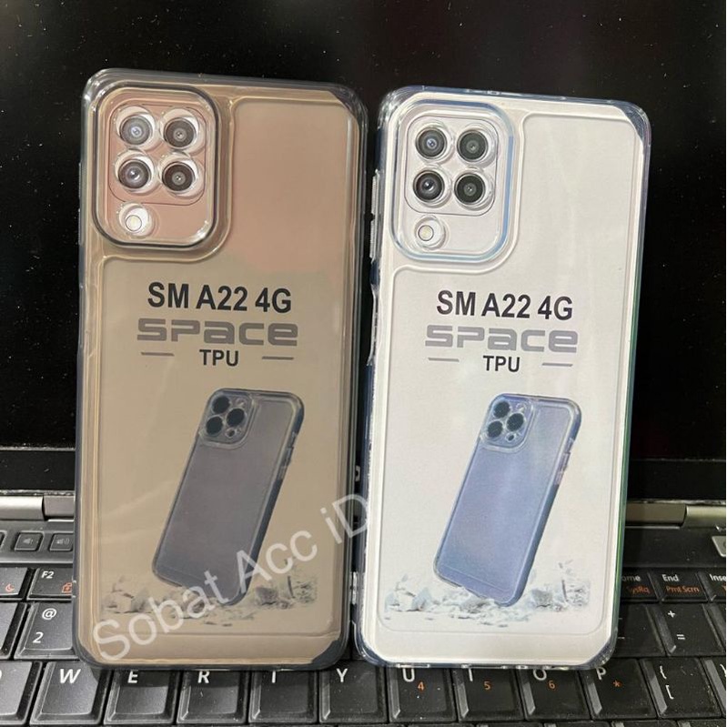 HD CLEAR CASE SAMSUNG A22 4G PROTECT CAMERA TEBAL TRANSPARANT