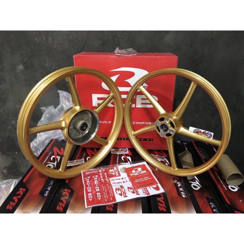 velg veleg RCB racing boy gold SP522 set depan belakang 140 dan 160 ring 17 Jupiter Z Vega ZR R new