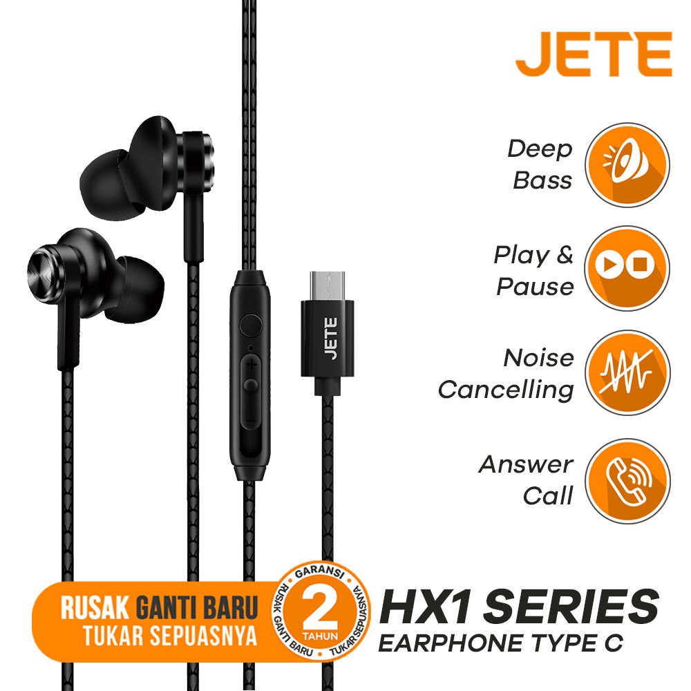 Headset Stereo Type C I Earphone JETE HX1