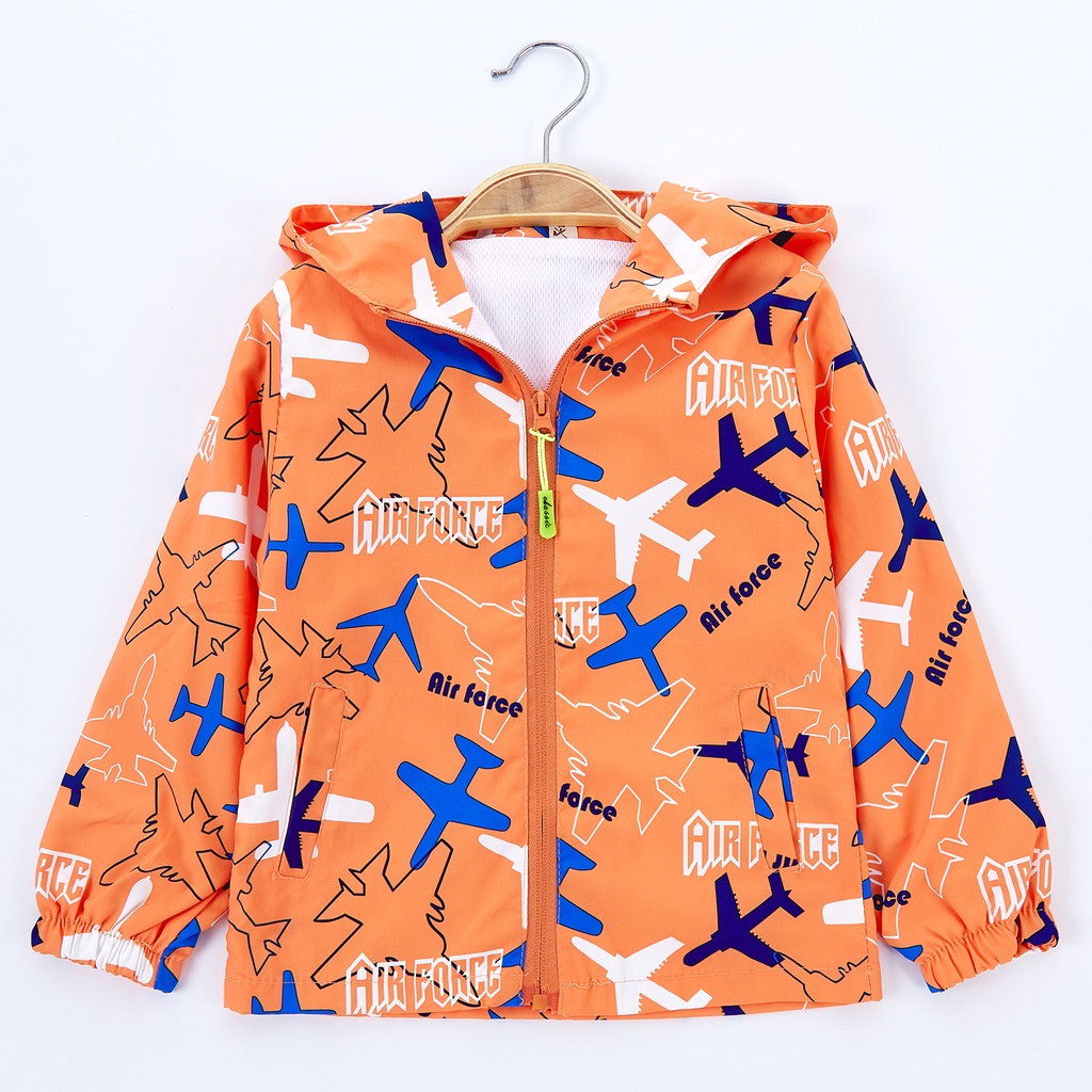 Baju Jaket Hoodie Anak Laki Laki Motif Pesawat Outerwear Parasut Style Fashion Import Umur 1-5 Tahun