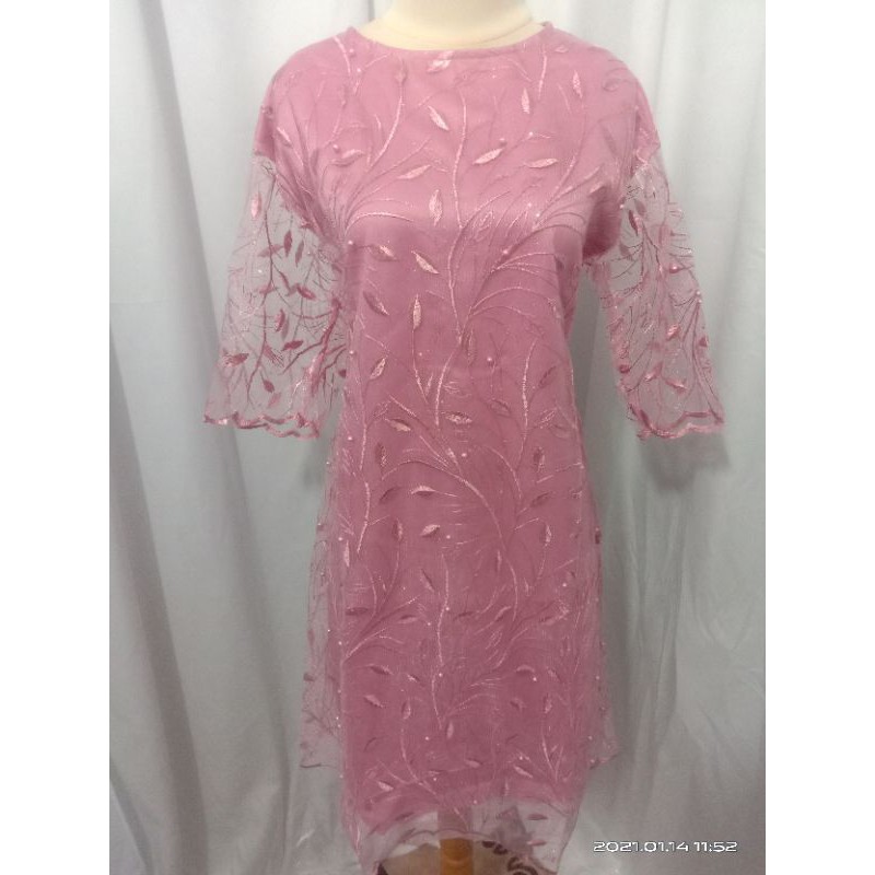 Baju Atasan Wanita / Tunik / bahan Tulle mutiara TERBARU