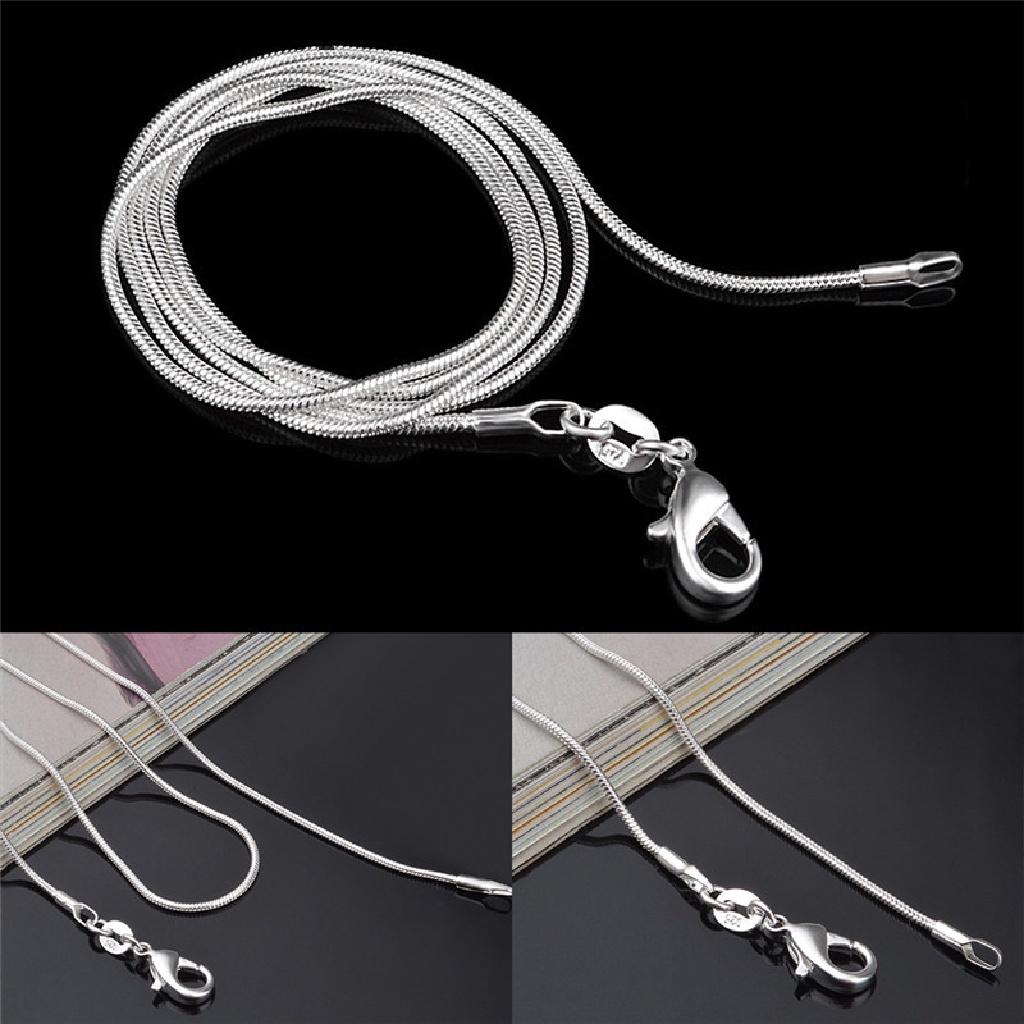 (AdornmentNo1) Kalung Rantai Ular Sterling Silver 925 1mm 16 &quot;18&quot; 20 &quot;22&quot; 24 &quot;