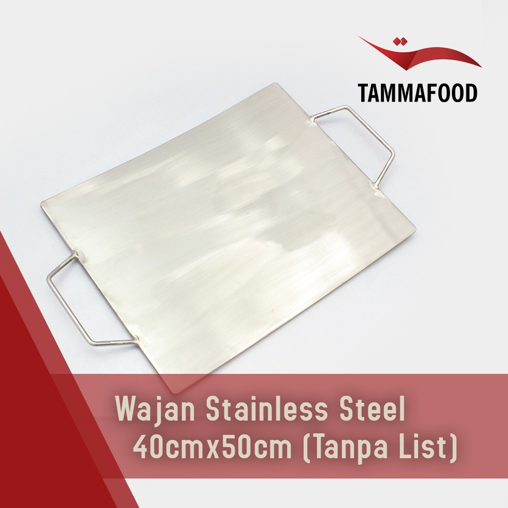 Wajan Kebab 40 x 50 Tanpa List Stainless steel Penggorengan Kebab